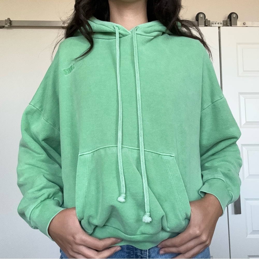 Green hoodie